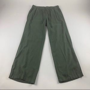 Old Navy Pants Olive Linen Blend Wide Leg Pull On S